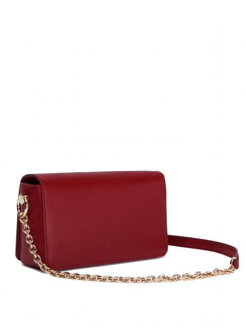 MY JOY Mini shoulder bag in taita calfskin CHERRY d - Women’s Bags