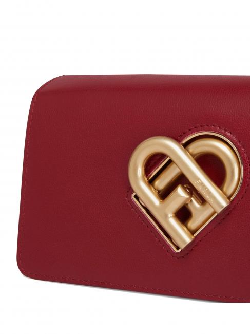 MY JOY Mini shoulder bag in taita calfskin CHERRY d - Women’s Bags