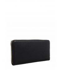 COCCINELLE METALLIC SOFT Wallet in textured leather Black - Women’s Wallets - 3
