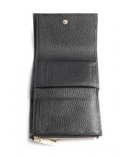 COCCINELLE METALLIC SOFT Small wallet in textured leather Black - Women&rsquo;s Wallets - 2