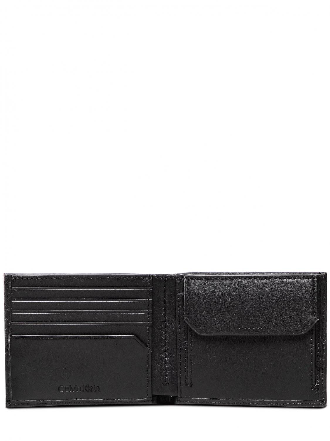Calvin Klein Subtle Mono Leather Wallet Black / White - Buy At Outlet  Prices!