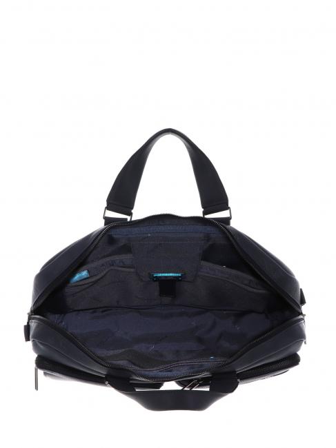 RONNIE 15.6 "laptop briefcase, in leather blue - Work Briefcases