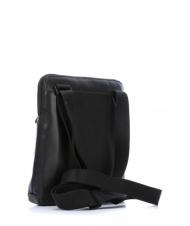 PIQUADRO PULSE Leather bag Black - Over-the-shoulder Bags for Men - 3
