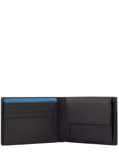 URBAN Wallet with flap, in leather black grigiongr - Men’s Wallets