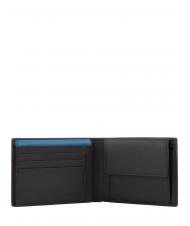 PIQUADRO URBAN Wallet with flap, in leather black grigiongr - Men’s Wallets - 2