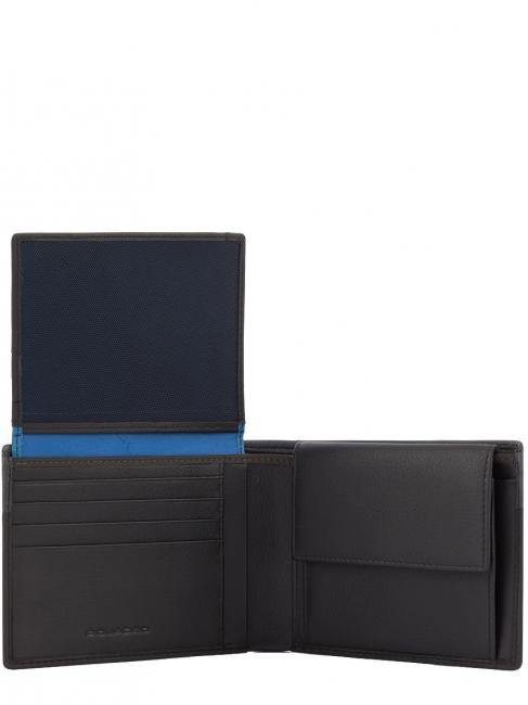 URBAN Wallet with flap, in leather black grigiongr - Men’s Wallets