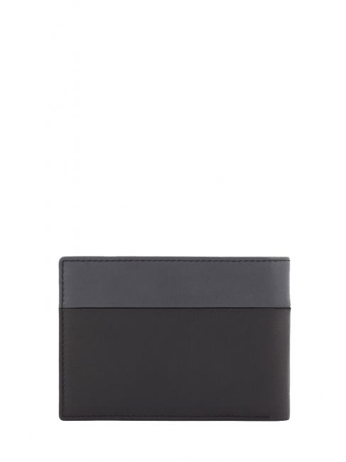 URBAN Wallet with flap, in leather black grigiongr - Men’s Wallets