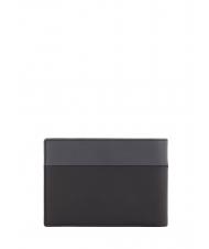 PIQUADRO URBAN Wallet with flap, in leather black grigiongr - Men’s Wallets - 4