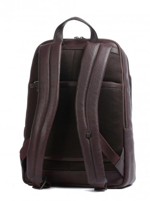 RONNIE Laptop backpack 14 ", in leather BROWN - Laptop backpacks