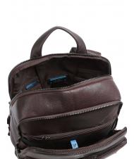 PIQUADRO RONNIE Laptop backpack 14 ", in leather BROWN - Laptop backpacks - 4