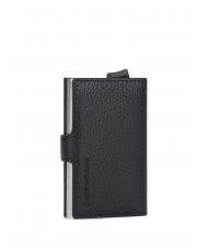 PIQUADRO MODUS RESTYLG Leather credit card holder Black - Men’s Wallets - 5