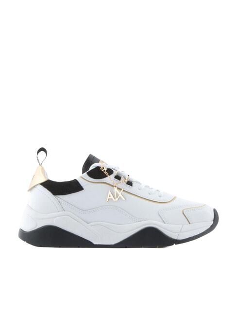 Sneaker running in pelle Sneakers opt.wht + black + gold - Women&rsquo;s shoes