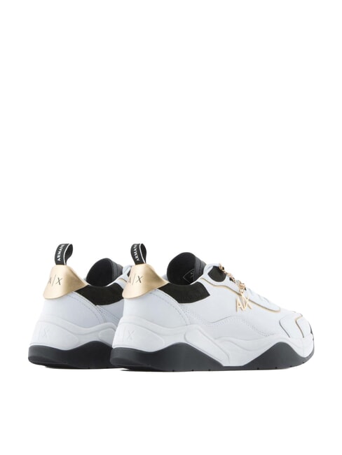 Sneaker running in pelle Sneakers opt.wht + black + gold - Women&rsquo;s shoes