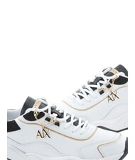 ARMANI EXCHANGE Sneaker running in pelle Sneakers opt.wht + black + gold - Women&rsquo;s shoes - 4