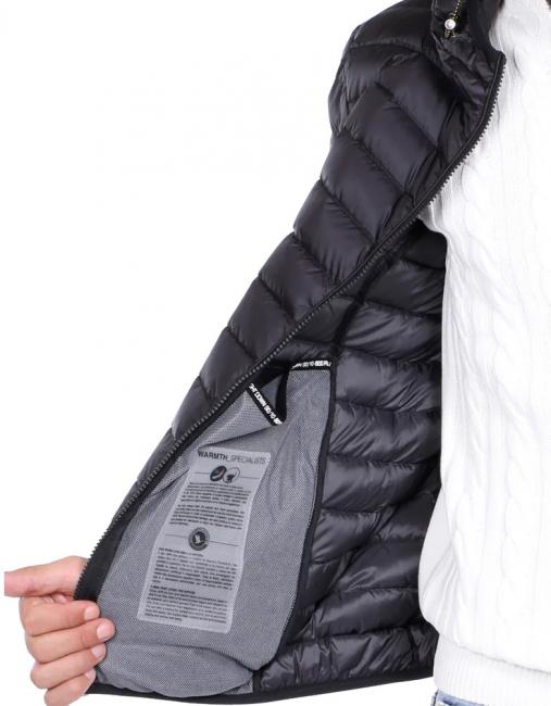 FRANKLIN Hooded down jacket asphalt / m19 - Men's down jackets