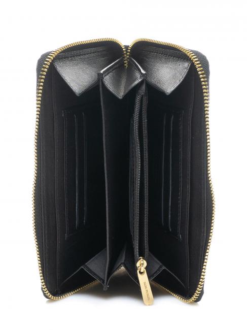 Portafoglio grande zip around in pelle  black - Women’s Wallets