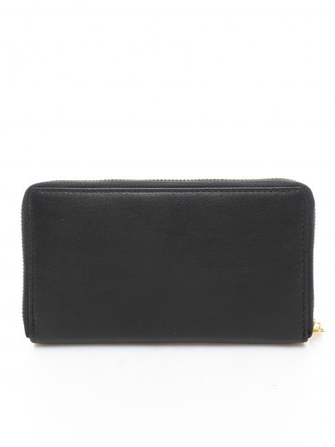 Portafoglio grande zip around in pelle  black - Women’s Wallets
