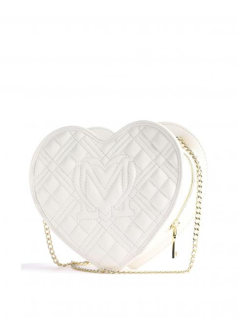 Borsa a cuore con tracolla catena  white - Women&rsquo;s Bags