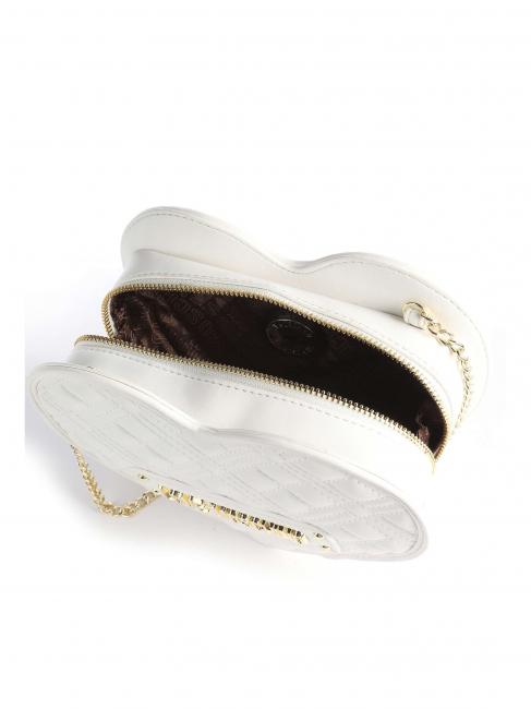 Borsa a cuore con tracolla catena  white - Women&rsquo;s Bags