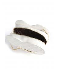 LOVE MOSCHINO Borsa a cuore con tracolla catena  white - Women&rsquo;s Bags - 4