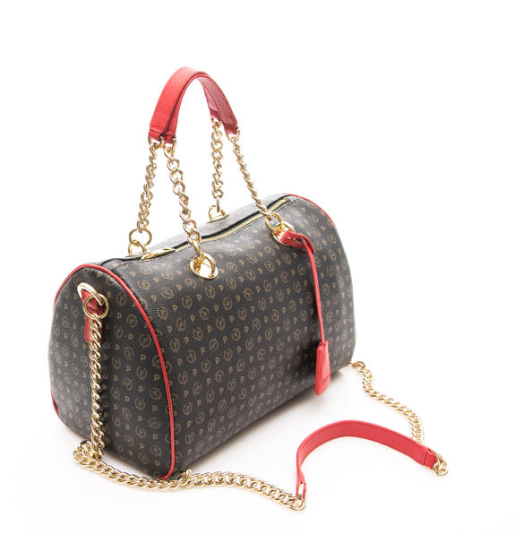 Heritage Classic Bowler handbag, with shoulder strap black lacquer - Women&rsquo;s Bags