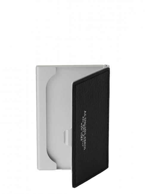 Porta Biglietti da Visita In leather and aluminum black - Men&rsquo;s Wallets
