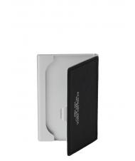 SPALDING Porta Biglietti da Visita In leather and aluminum black - Men&rsquo;s Wallets - 2