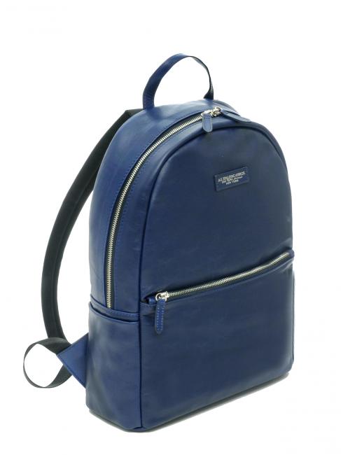 SOFT TECH Laptop backpack 14 ", in leather blue - Laptop backpacks