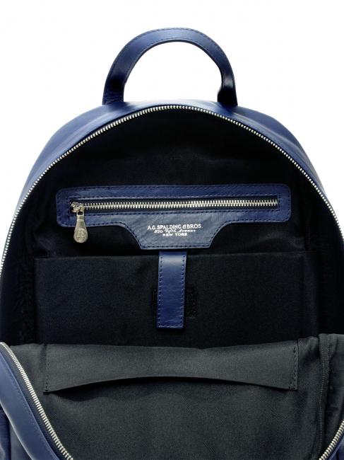 SOFT TECH Laptop backpack 14 ", in leather blue - Laptop backpacks