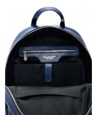 SPALDING SOFT TECH Laptop backpack 14 ", in leather blue - Laptop backpacks - 4