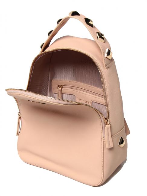 SQUARED STUDS Backpack with studs and zip cuban sand - Women&rsquo;s Bags