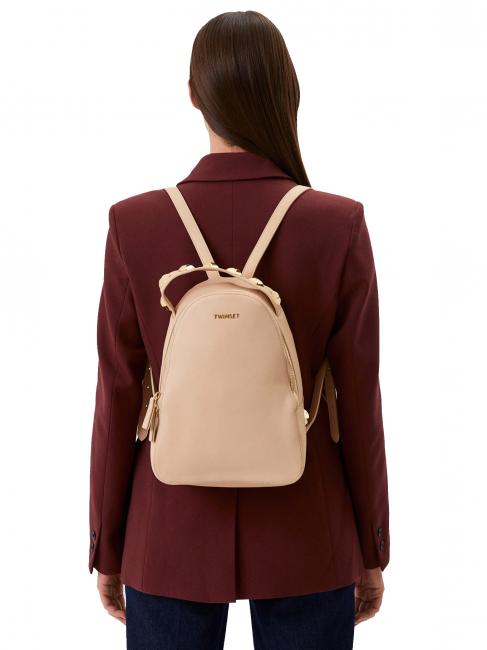 SQUARED STUDS Backpack with studs and zip cuban sand - Women&rsquo;s Bags