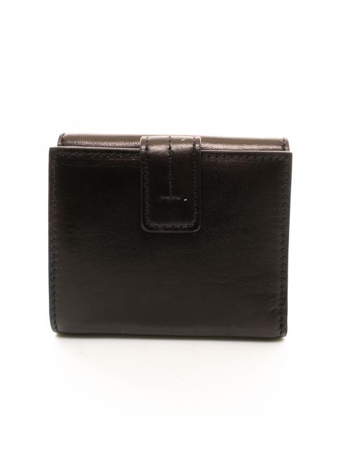 LEDA Leather wallet Black Gold - Women&rsquo;s Wallets