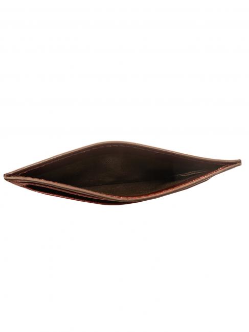 LEDA Leather card holder wallet Chianti / Bordeaux / Gold - Women&rsquo;s Wallets