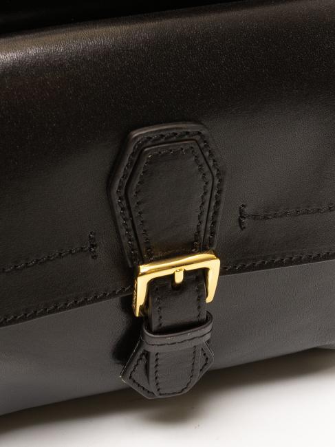GIOVANNA Leather backpack Black Gold - Women’s Bags