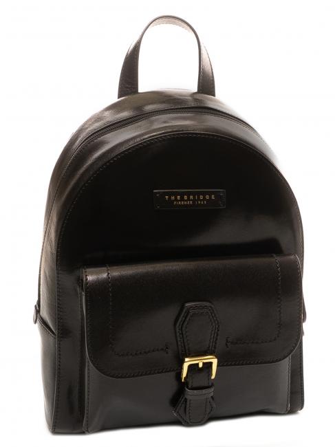 GIOVANNA Leather backpack Black Gold - Women’s Bags