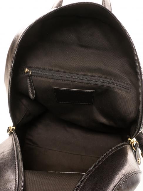 GIOVANNA Leather backpack Black Gold - Women’s Bags