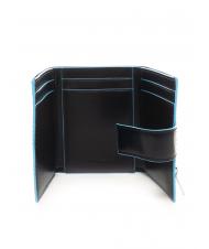 PIQUADRO BLUE SQUARE Trifold leather wallet and coins blue - Men&rsquo;s Wallets - 2