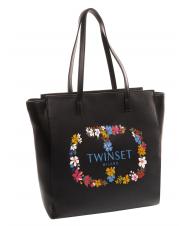 TWINSET LOGO OVAL T FLOREALE Shopping bag - Women&rsquo;s Bags
