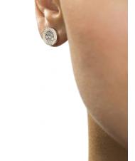 GUESS BUTTON LOGO AND CRYSTAL STUDS Earrings SILVER - Earrings - 2
