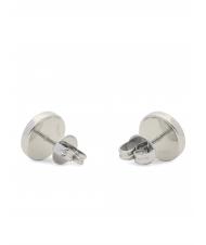 GUESS CLEAR CRYSTAL AND LOGO STUDS Earrings SILVER - Earrings - 3