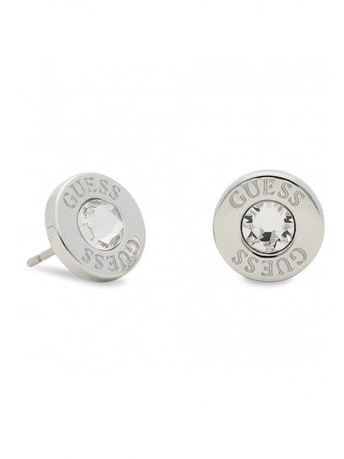 CLEAR CRYSTAL AND LOGO STUDS Earrings SILVER - Earrings