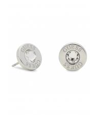 GUESS CLEAR CRYSTAL AND LOGO STUDS Earrings SILVER - Earrings - 4