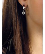 GUESS 4G CHARM AND CRYSTALS HUGGIES Earrings SILVER - Earrings - 2