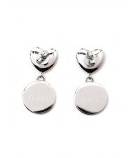 GUESS PENDANT HEART AND COIN Earrings SILVER - Earrings - 3