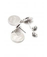 GUESS PENDANT HEART AND COIN Earrings SILVER - Earrings - 4