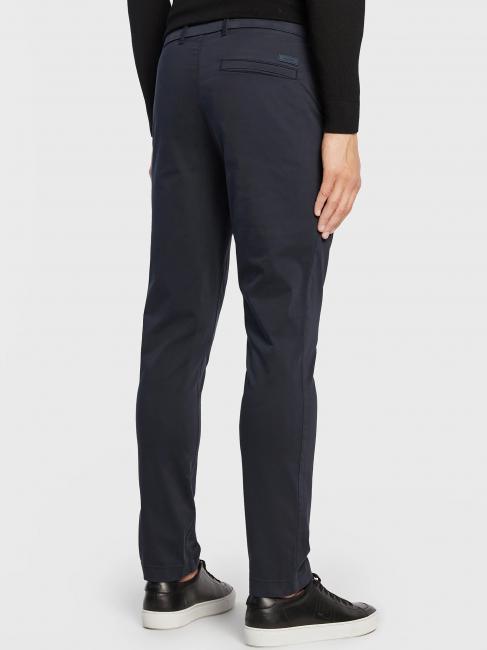 Sateen chino  Cotton trousers, slim fit Calvin Navy - Trousers