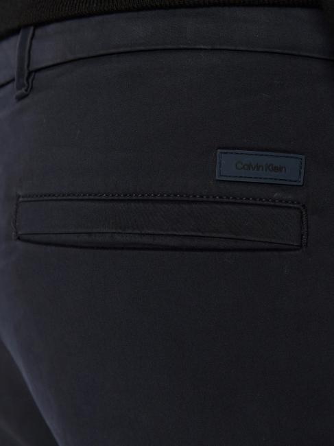 Sateen chino  Cotton trousers, slim fit Calvin Navy - Trousers