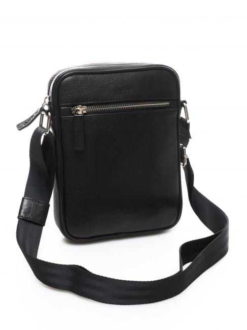 TECH Leather bag black - Over-the-shoulder Bags for Men