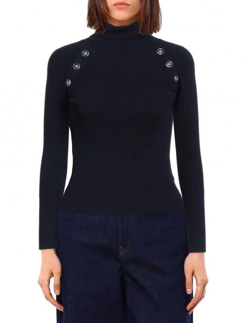 DESTINYS Turtleneck sweater with buttons blue - Women's Sweaters